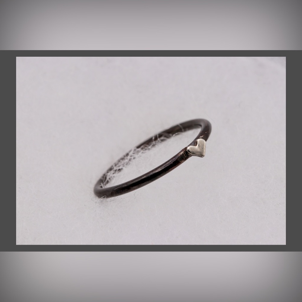 Sterling Silver Tiny Heart Ring Size 7.5 | Minimalist Stackable | Handmade - NWT - Picture 12 of 15